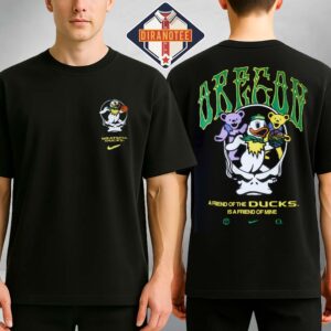 Nike Black Oregon Ducks Grateful Ducks Steal Your Face Two Sides Unisex T-Shirt