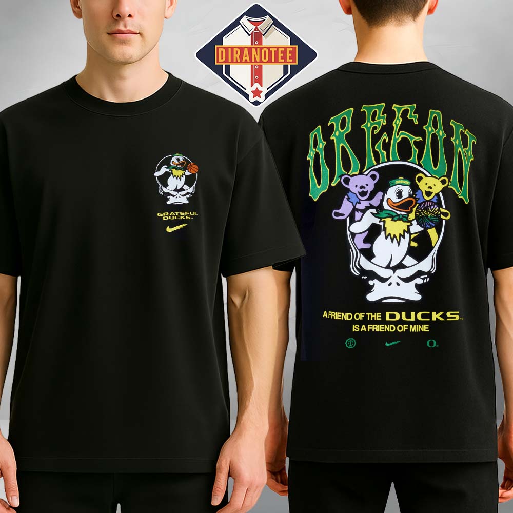 Nike Black Oregon Ducks Grateful Ducks Steal Your Face Two Sides Unisex T-Shirt Nike Black Oregon Ducks Grateful Ducks Steal Your Face Two Sides Unisex T-Shirt