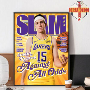 SLAM 260 Cover Poster Austin Reaves  Against All Odds Magazine Los Angeles Laker NBA Home Decor Poster Canvas