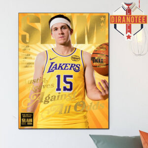 SLAM 260 Gold Metal Cover Poster Austin Reaves Against All Odds Magazine Los Angeles Laker NBA Home Decor Poster Canvas