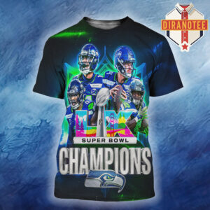 Seattle Seahawks Are Super Bowl LX 2025 2026 Champions NFL All Over Print Shirt
