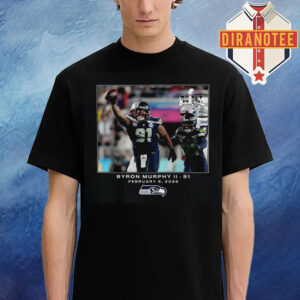 Seattle Seahawks Byron Murphy II NFL Flash Features Super Bowl LX Unisex T-Shirt