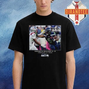 Seattle Seahawks Kenneth Walker III NFL Flash Features Super Bowl LX Unisex T-Shirt