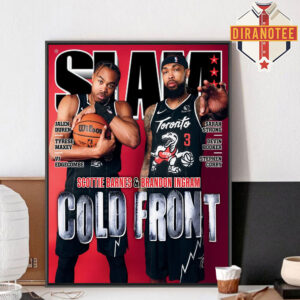 Slam 260 Cover Poster Scottie Barnes And Brandon Ingram Cold Front Magazine Home Decor Poster Canvas