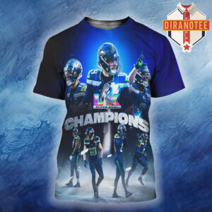 Super Bowl LX 2025 2026 Champions Are Seattle Seahawks NFL All Over Print Shirt