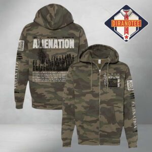 Three Days Grace 2026 Alienation Tour Camo Zip Hoodie
