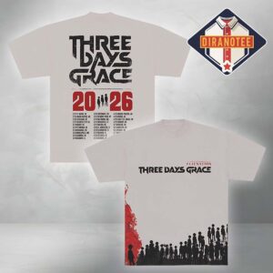 Three Days Grace 2026 Alienation Tour Gray All Over Print Shirt