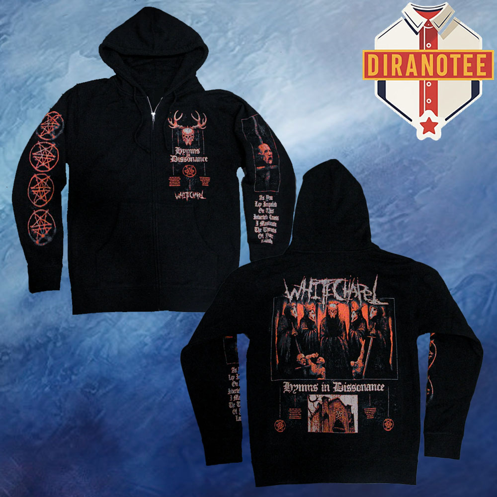 Whitechapel Merch Inverted Cross Unisex Zip Hoodie Whitechapel Merch Inverted Cross Unisex Zip Hoodie
