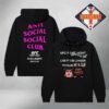Anti Social Social Club x UFC Unisex UK Fight Night Hoodie Blue