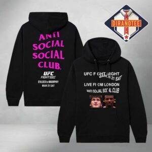 Anti Social Social Club x UFC Unisex UK Live Hoodie Black