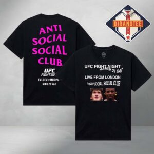 Anti Social Social Club x UFC Unisex UK Live T-Shirt Black