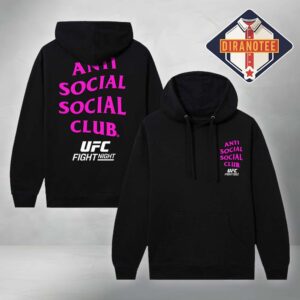 Anti Social Social Club x UFC Unisex UK Lock Out Hoodie Black