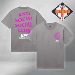 Anti Social Social Club x UFC Unisex UK Lock Out T-Shirt Gray