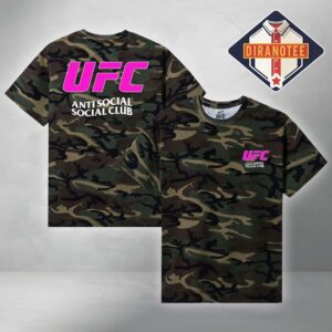 Anti Social Social Club x UFC Unisex UK With Love T-Shirt Camo