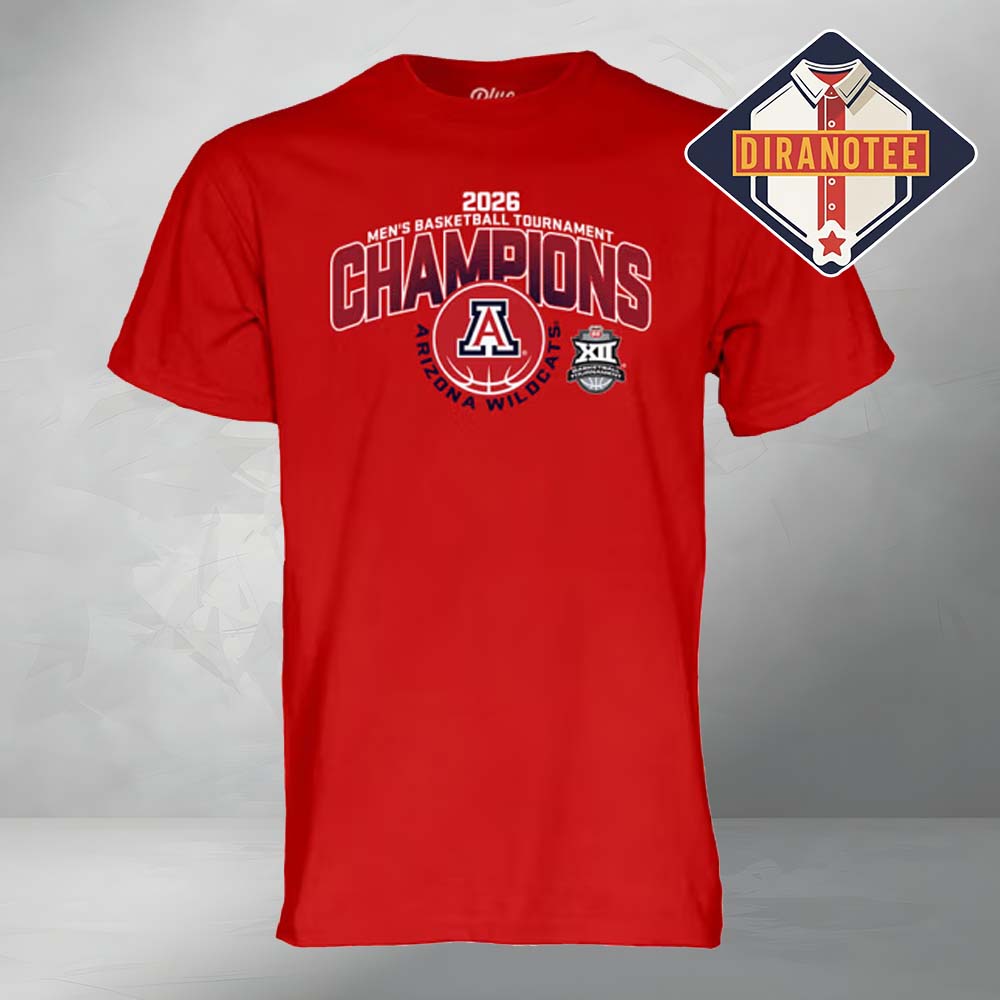 Arizona Wildcats Red Blue 84 2026 Big 12 Men's Basketball Conference Tournament Champions Short Sleeve Unisex T-Shirt Arizona Wildcats Red Blue 84 2026 Big 12 Men's Basketball Conference Tournament Champions Short Sleeve Unisex T-Shirt