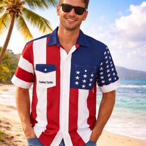 Beyonce Cowboy Carter Tour American Flag Hawaiian Shirt