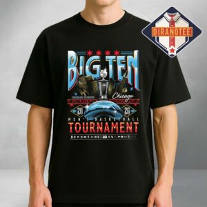 Big Ten Men’s Basketball Tournament T-Shirt At United Center In Chicago On March 2026 Night Skyline Edition Unisex T-Shirt