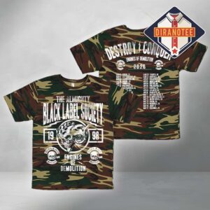 Black Label Society 2026 Engines Of Demolition Camo Tour Tee