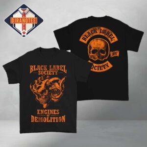 Black Label Society 2026 Two Sides Engines Of Demolition Skully Tee