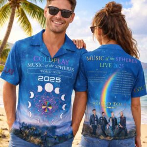 Coldplay Music of the Spheres Live 2025 World Tour Hawaiian Shirt