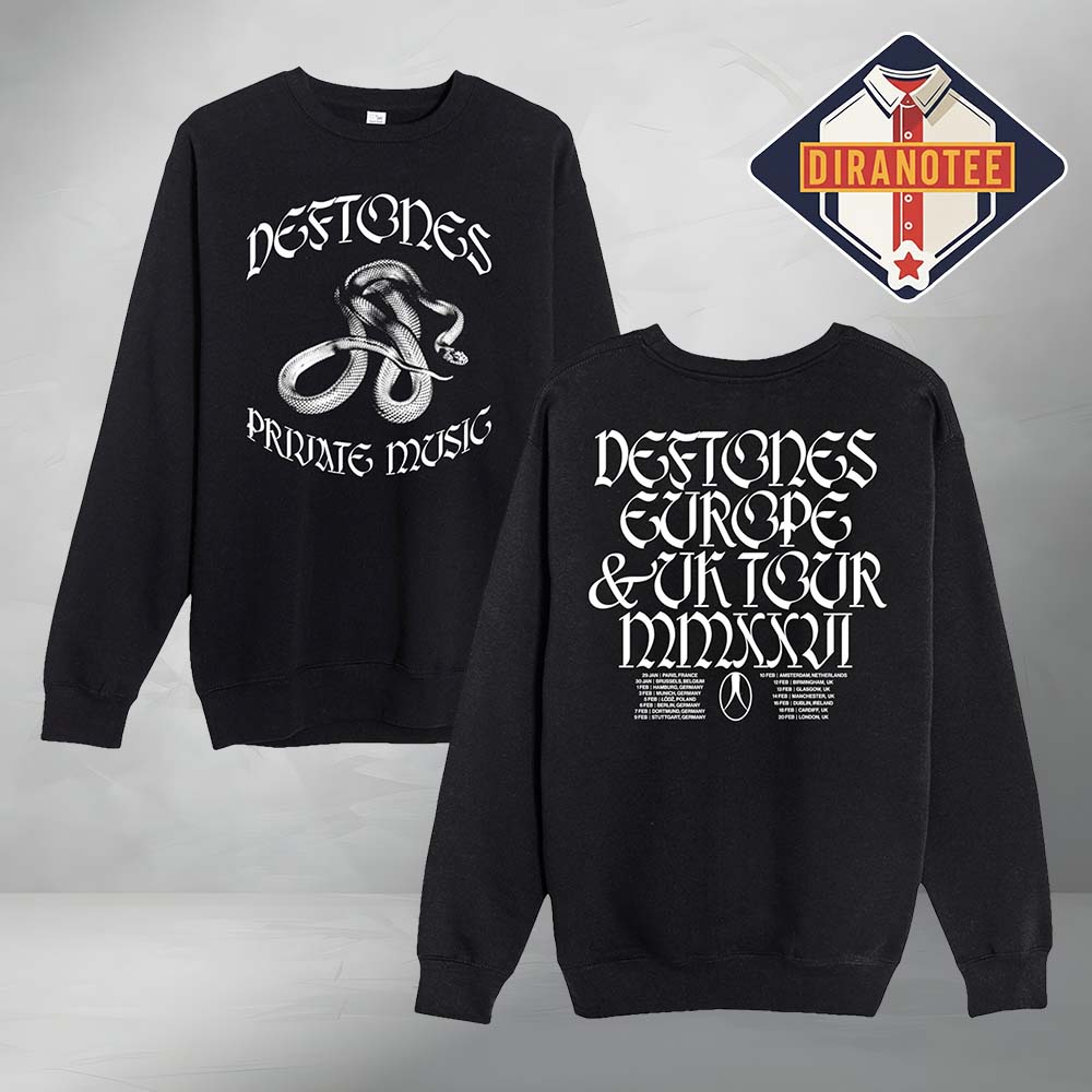 Deftones 2026 Private Music Tw Sides Print Long Sleeve Deftones 2026 Private Music Tw Sides Print Long Sleeve