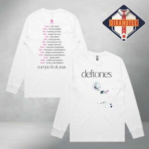 Deftones 2026 Smoke UK EU Tour Unisex Two Sides Print Longsleeve