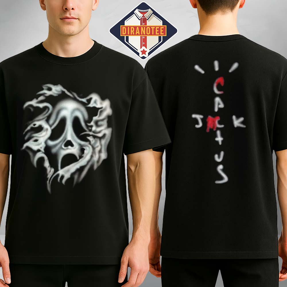 Don Toliver x Scream x Cactus Jack Airbrush Ghostface Two Sides Unisex T-Shirt Don Toliver x Scream x Cactus Jack Airbrush Ghostface Two Sides Unisex T-Shirt