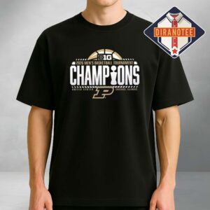 Purdue Boilermakers Black Blue 84 2026 Big Ten Men’s Basketball Tournament Champions Locker Room Unisex T-Shirt