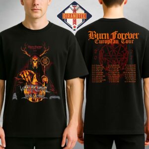 Whitechapel Burn Forever European Tour T-Shirt 2027 Occult Antler Ritual Artwork Front & Full Tour Dates Back