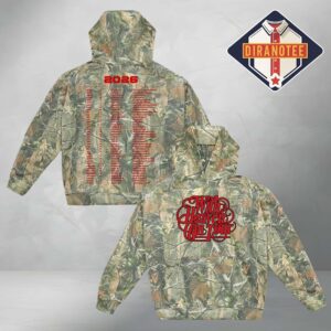 Zach Bryan 2026 Tour Merch With Heaven On Top Camo Tour All Over Print Hoodie