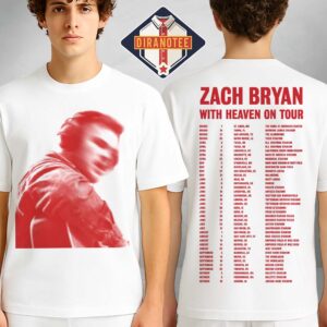 Zach Bryan Tour Merch With Heaven On Top White Tour Tee